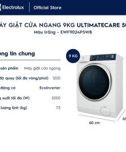 Máy giặt cửa trước Electrolux 9kg EWF9024P5WB