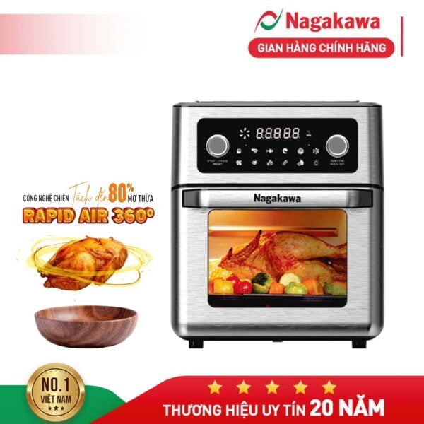 Nồi chiên không dầu Nagakawa NAG3304 12 lít