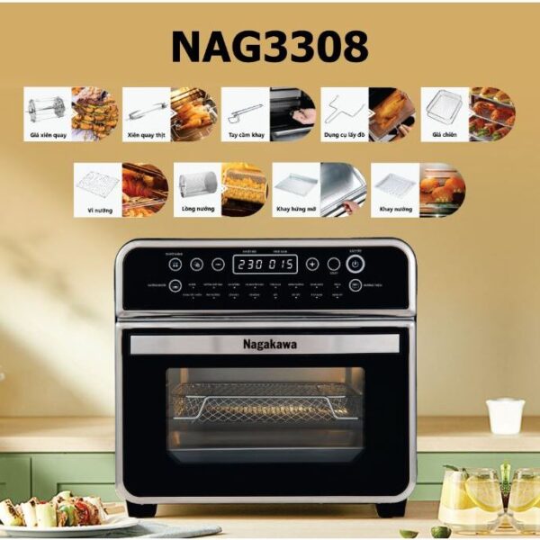 Nồi chiên không dầu Nagakawa NAG3308 16 lít