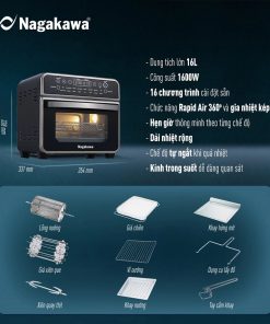 Nồi chiên không dầu Nagakawa NAG3308 16 lít