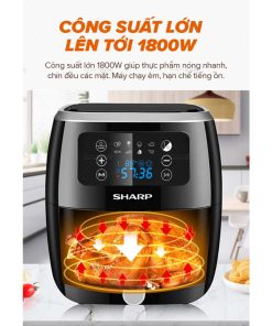 Nồi chiên không dầu Sharp KF-AF68EPV-BK 6.8