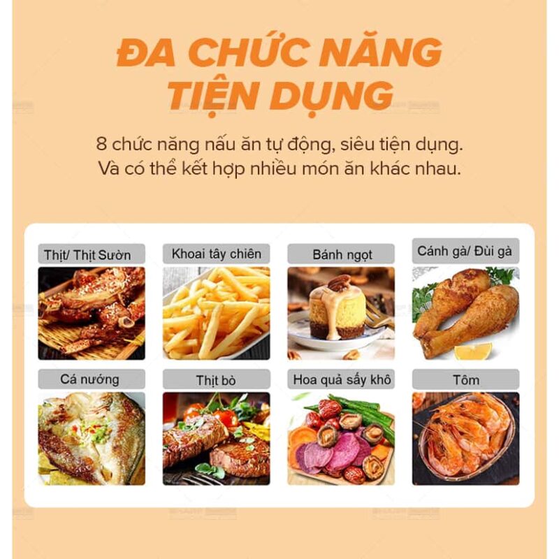 Nồi chiên không dầu Sharp KF-AF68EPV-BK 6.8 lít Nồi chiên không dầu Sharp KF-AF68EPV-BK 6.8
