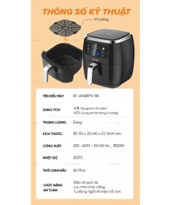 Nồi chiên không dầu Sharp KF-AF68EPV-BK 6.8