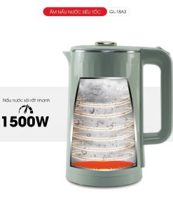Ấm siêu tốc Gali GL-18A3 2 lớp cách nhiệt Inox 304 bảo hành 24 tháng
