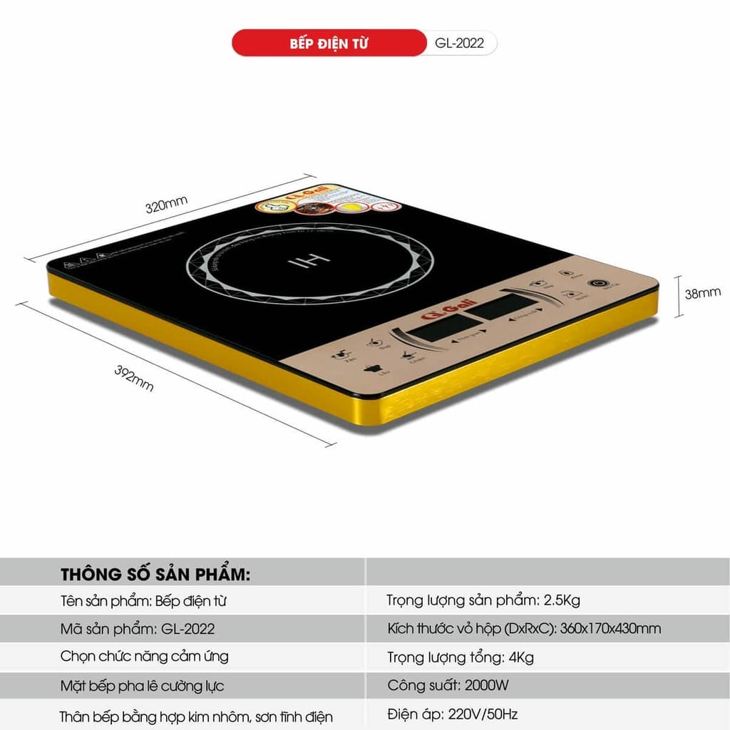 2-bep-gl-2022-kich-thuoc-san-pham Bếp Điện Từ Gali GL-2022 2000W
