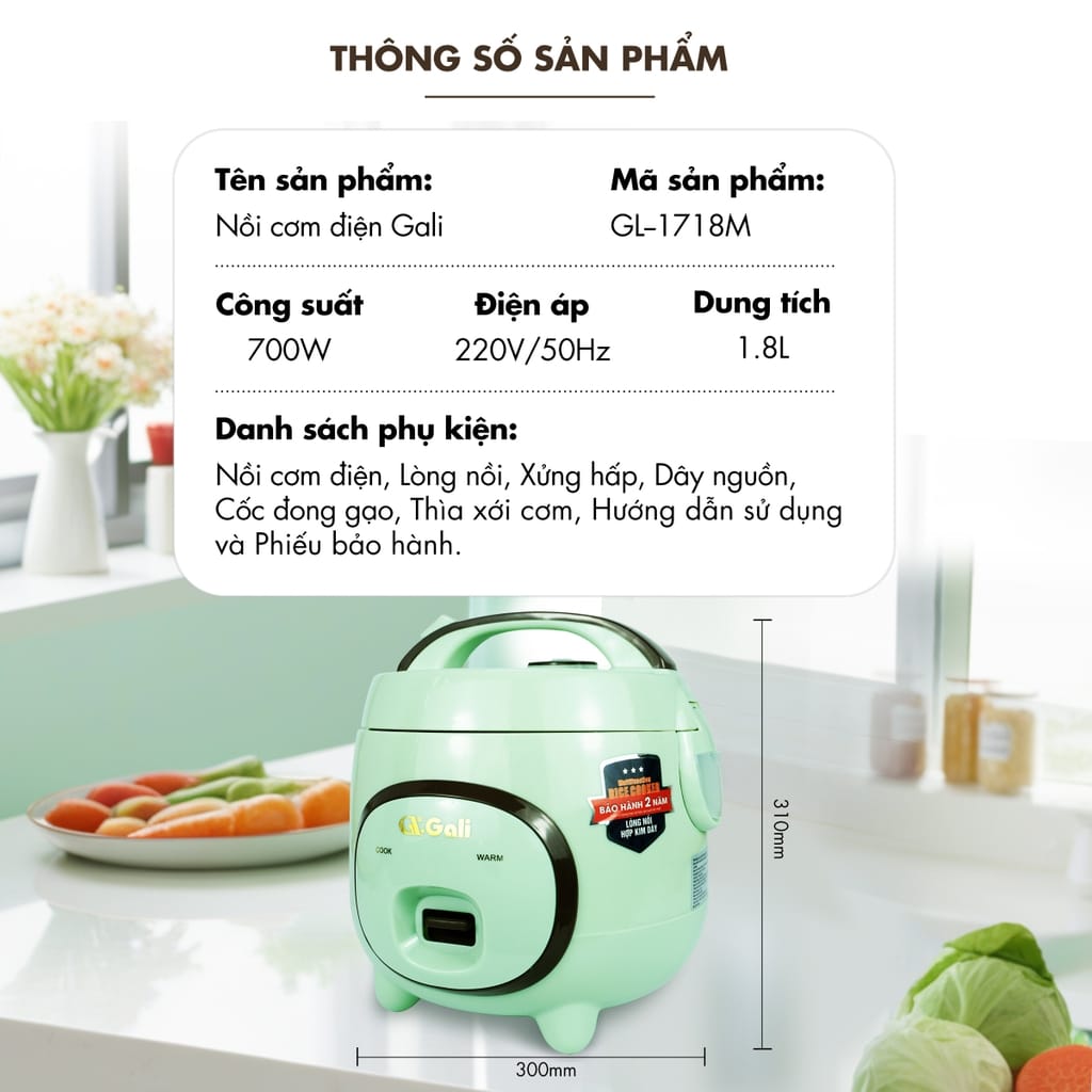 2-gl-1718m-thong-so-san-pham Nồi cơm điện Gali GL-1718M 1.8 lít 700W