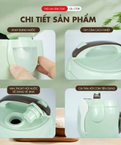 Nồi cơm điện Gali GL-1708 0.8 lít 300w Nồi cơm điện Gali GL-1708 0.8 lít 300w
