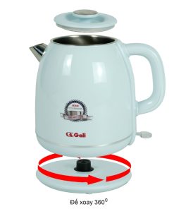Thân và đế ấm xoay tròn 360° dễ dàng tách rời và di chuyển.