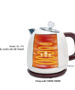 Công suất lên tới 1500W, mâm nhiệt gia nhiệt nhanh giúp đun sôi rất nhanh