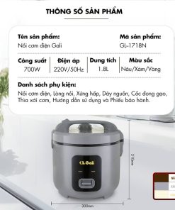 Nồi cơm điện Gali GL-1718N