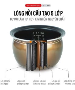 Nồi cơm điện Gali GL-1718N