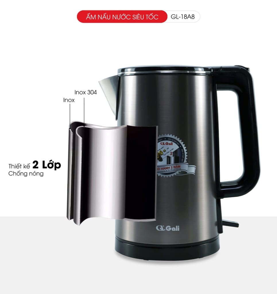Ấm Siêu Tốc Gali GL-18A8 1.8 Lít