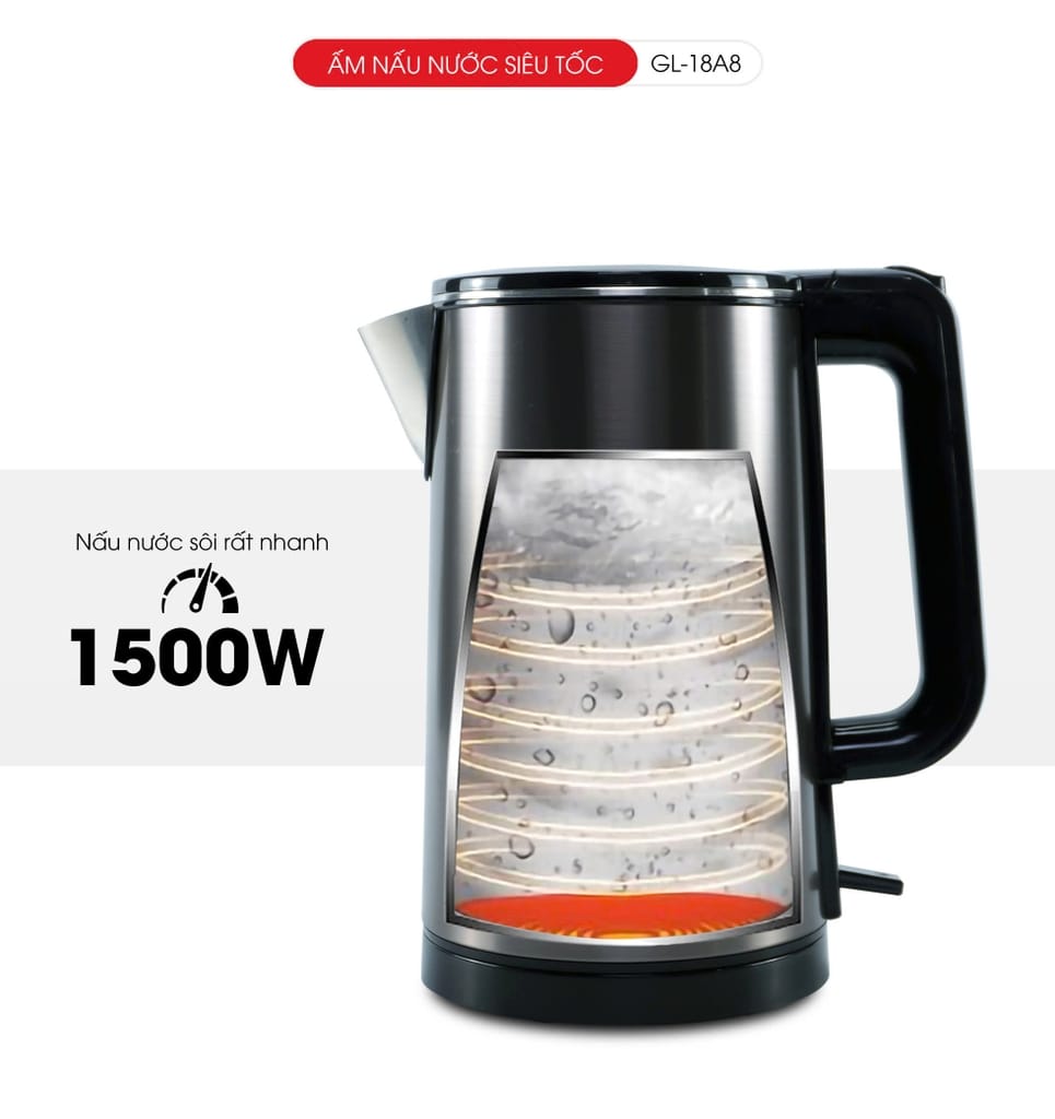 Ấm Siêu Tốc Gali GL-18A8 1.8 Lít
