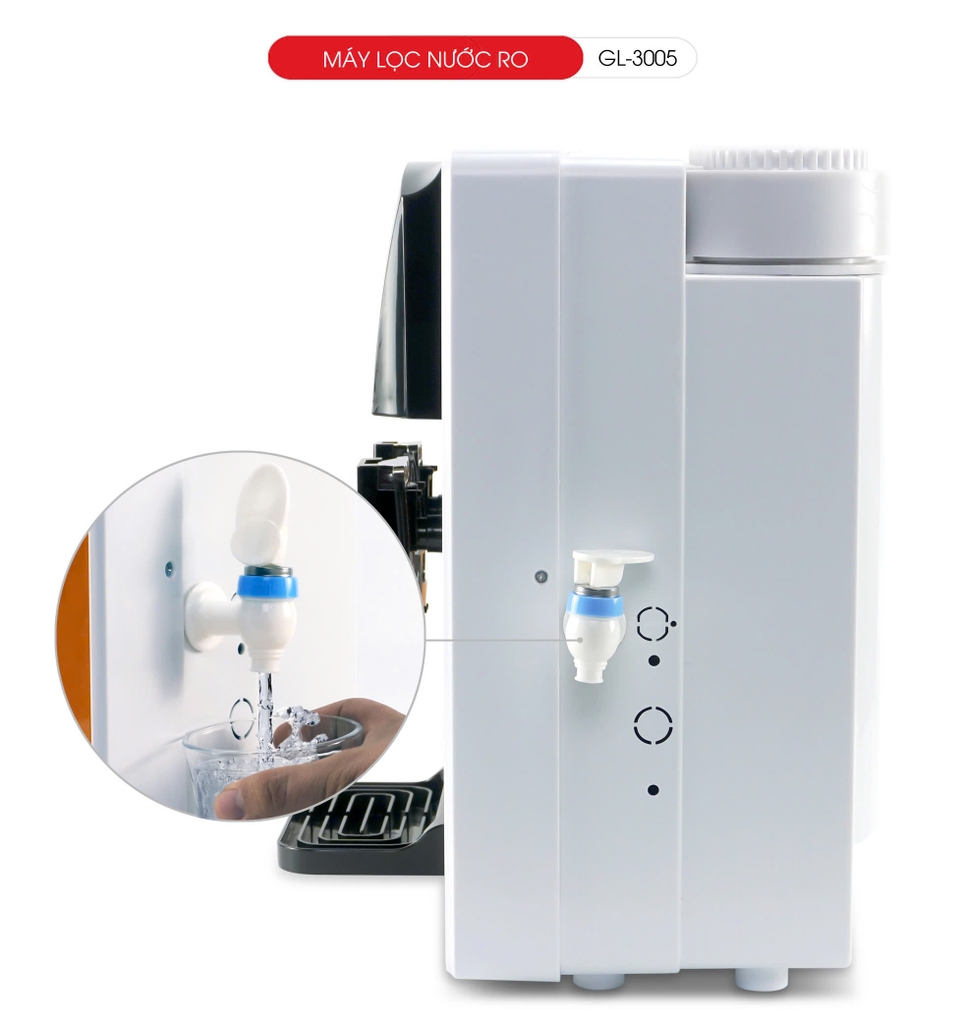 Máy lọc nước treo tường công nghệ lọc RO Gali GL-3005 2 in 1 nước nóng nước mát
