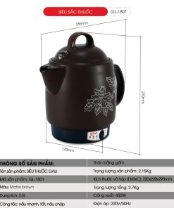 Siêu sắc thuốc GL-1801 Matte Brown