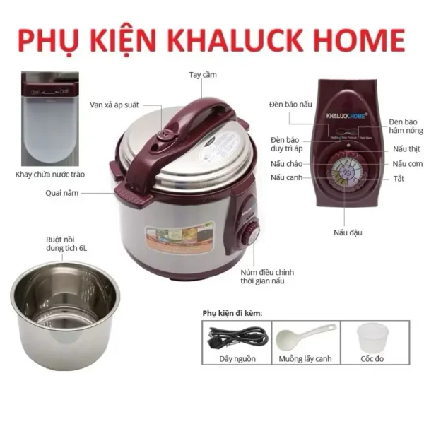 Linh kiện nồi áp suất Khaluck Home KL788 KL788S KL688S