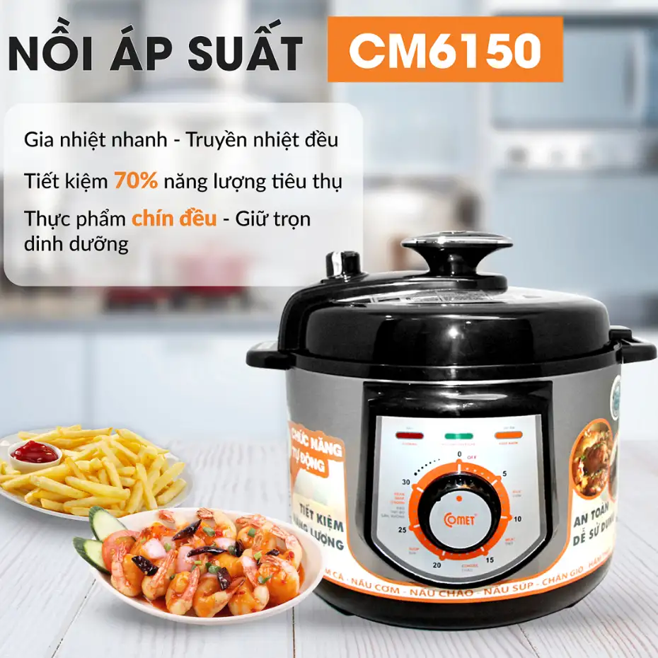 Nồi áp suất CM6150 5 lít Nồi áp suất CM6150 5 lít - Ảnh 2