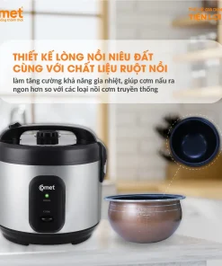 Nồi cơm điện nắp gài lòng niêu 1,8L COMET - CM8068