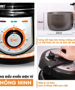 Nồi áp suất CM6150 5 lít Nồi áp suất điện 5L COMET - CM6150