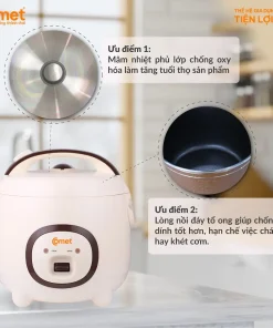 Nồi cơm điện nắp gài 1,8L COMET - CM8007