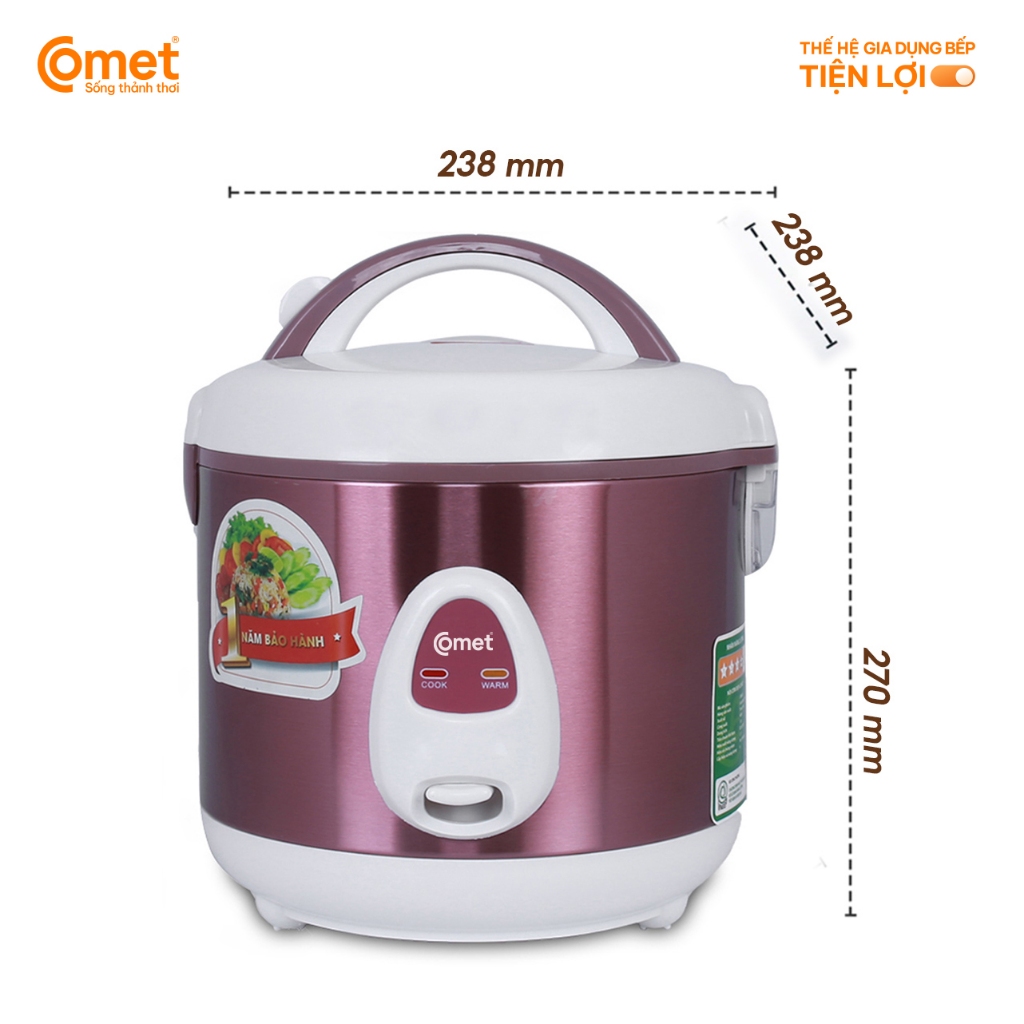 Nồi cơm điện nắp gài COMET CM8025 1 lít