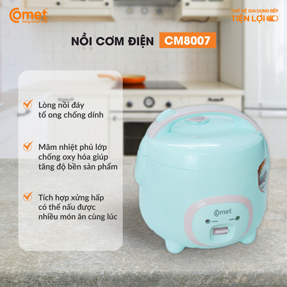 Nồi cơm điện nắp gài 1,8L COMET - CM8007