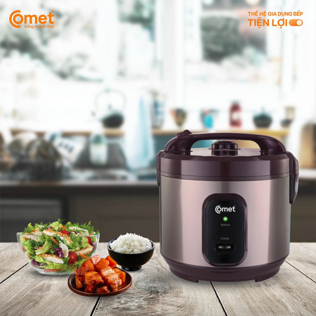 Nồi cơm điện nắp gài lòng niêu 1,8L COMET - CM8068