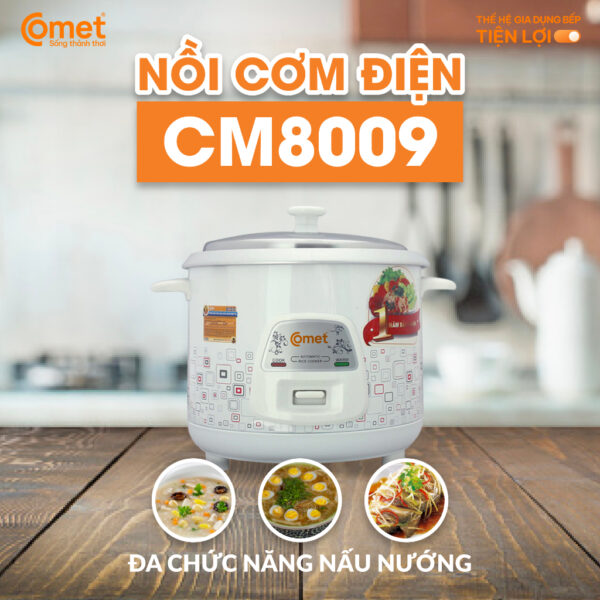 Nồi cơm điện nắp rời 1.2L COMET - CM8009