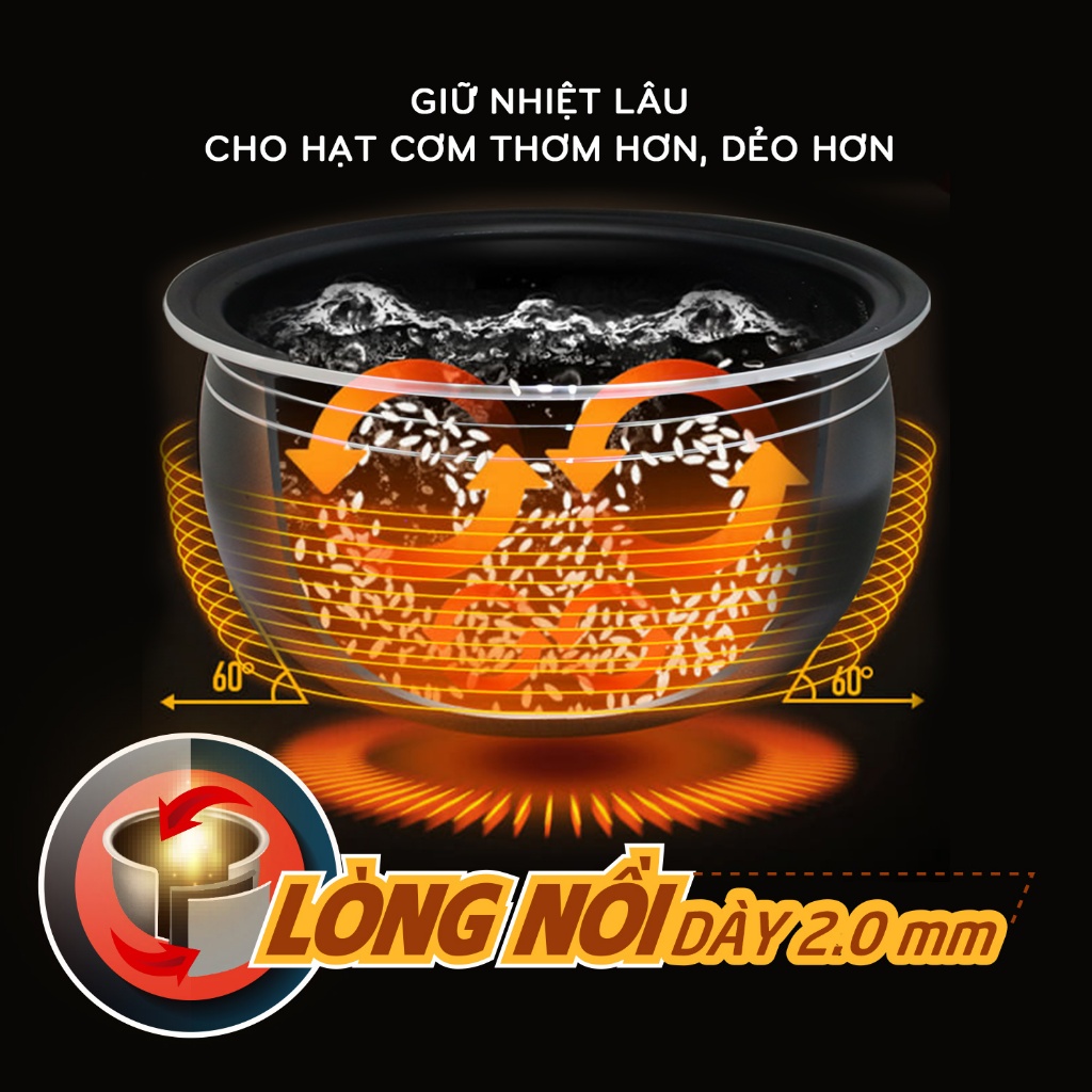 Nồi cơm điện tử COMET CM8088 1.8L