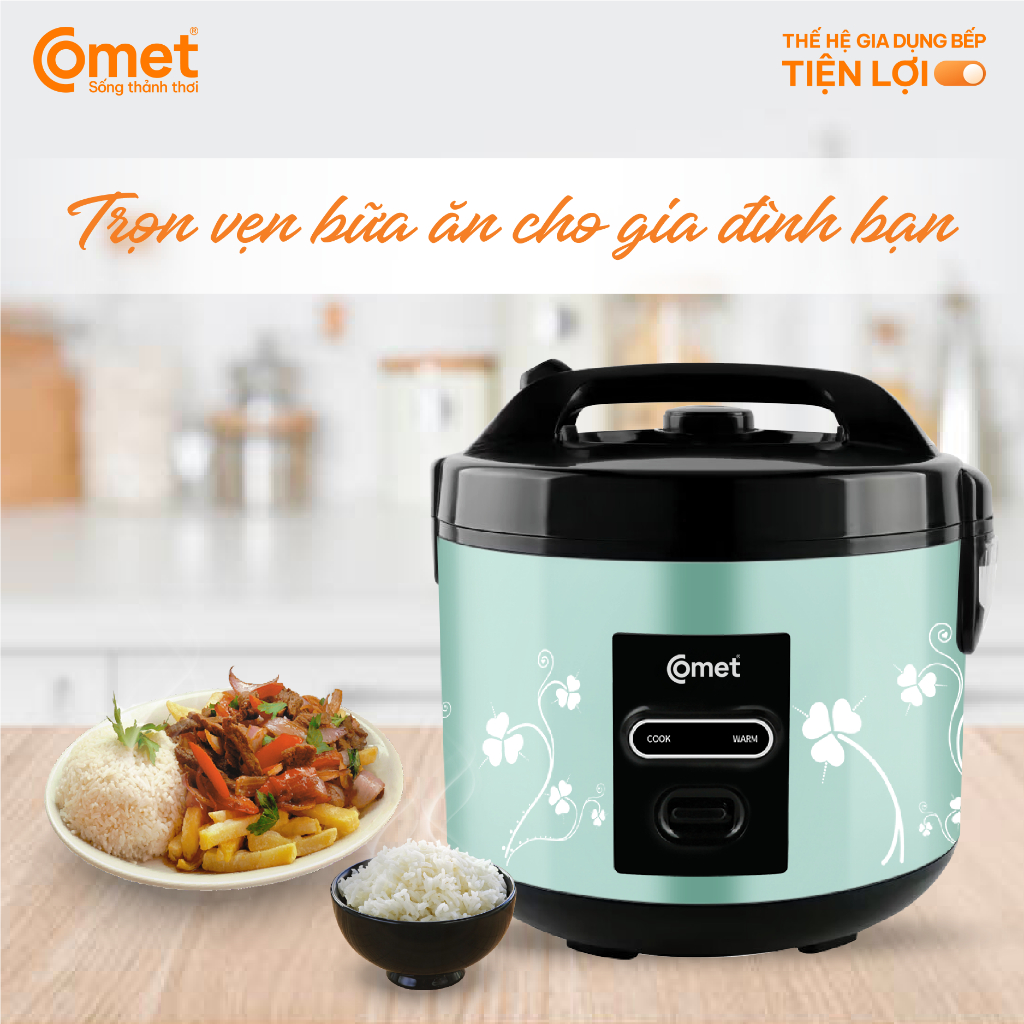 Nồi cơm điện nắp cài 1,8L COMET - CM8016