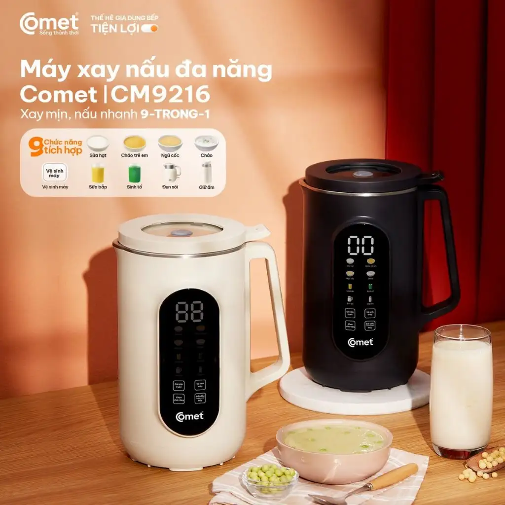 Máy làm sữa hạt đa năng Comet CM9216 1.2 lít