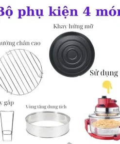 Bóng đèn lò nướng thủy tinh, linh phụ kiện gồm motor, role chỉnh nhiệt, lưới bảo vệ, thân thủy tinh