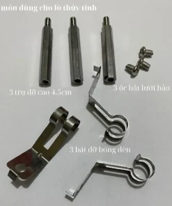 Bóng đèn lò nướng thủy tinh, linh phụ kiện gồm motor, role chỉnh nhiệt, lưới bảo vệ, thân thủy tinh