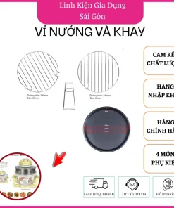 Thân nồi lò nướng thủy tinh Gali, hàng nhập khẩu nặng 2.8kg, thay thế cho các loại lò từ 12 đến 17L