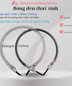 Bóng đèn lò nướng thủy tinh, linh phụ kiện gồm motor, role chỉnh nhiệt, lưới bảo vệ, thân thủy tinh