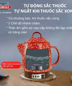 Ấm Sắc Thuốc LADOMAX HA- 8833D 3,3L Có Chuông Báo Mâm Nhiệt Inox Giữ Ấm 2 Chế Độ Nấu