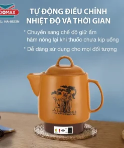 Ấm Sắc Thuốc LADOMAX HA- 8833N 3.3L Mâm Nhiệt Inox Giữ Ấm 2 Chế Độ Nấu