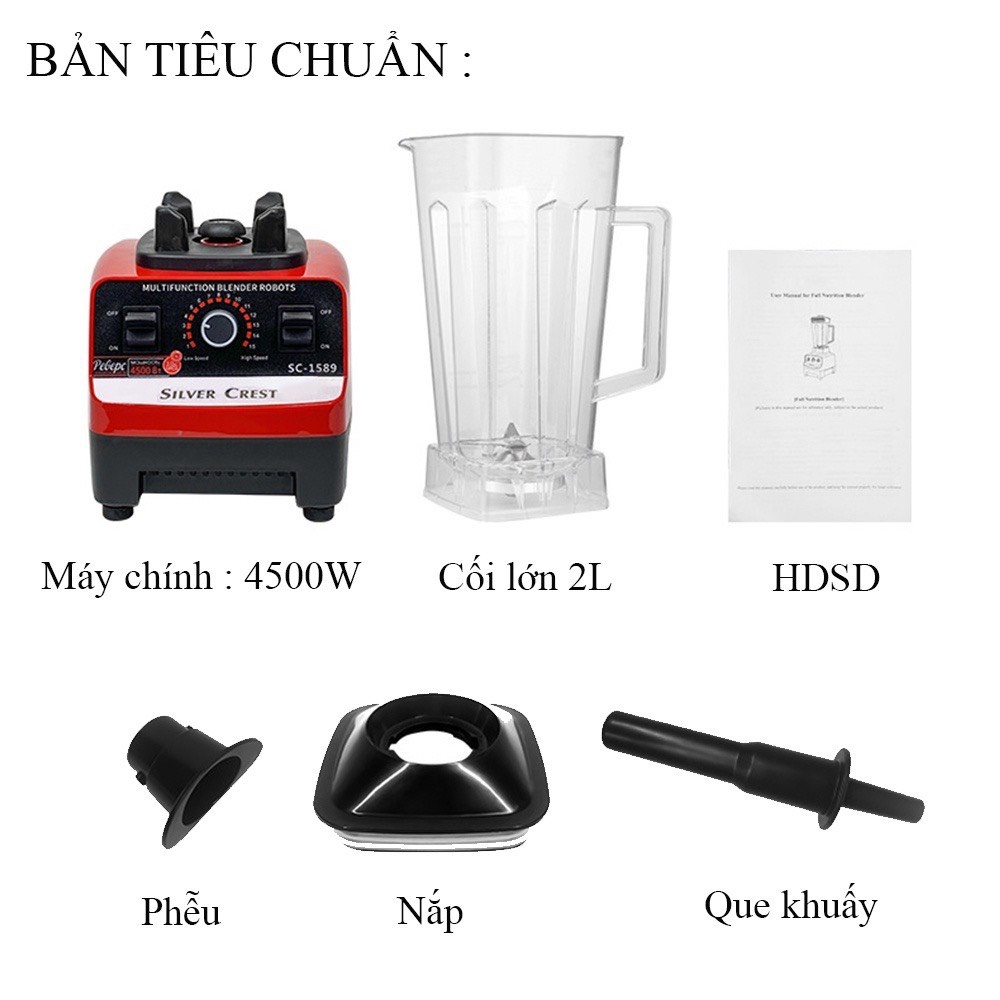 Máy xay sinh tố công nghiệp SC-1589 Ladomax công suất lớn cối 2 lít Máy xay sinh tố công nghiệp SC-1589 Ladomax công suất lớn cối 2 lít