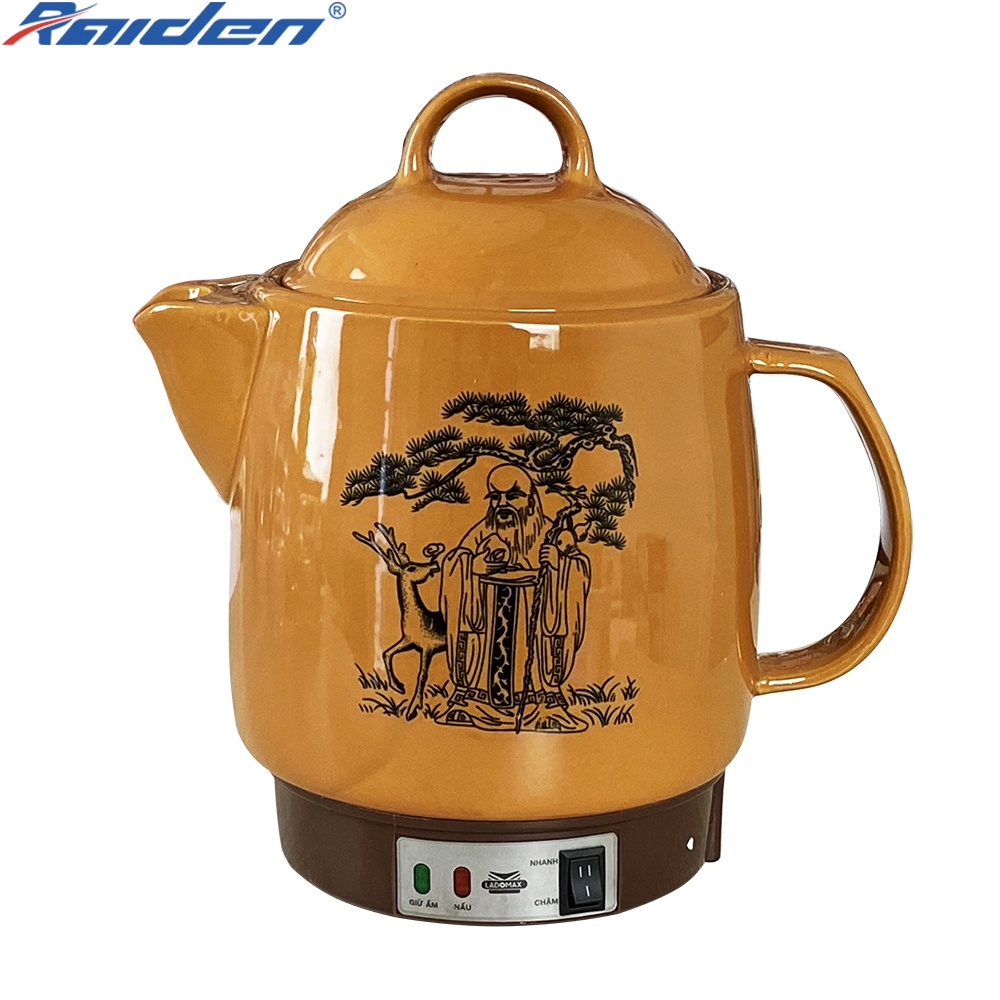 Siêu thuốc 3.3L Ladomax HA-8833 thân gốm sứ tráng men tự động ngắt khi sắc thuốc còn 1 chén