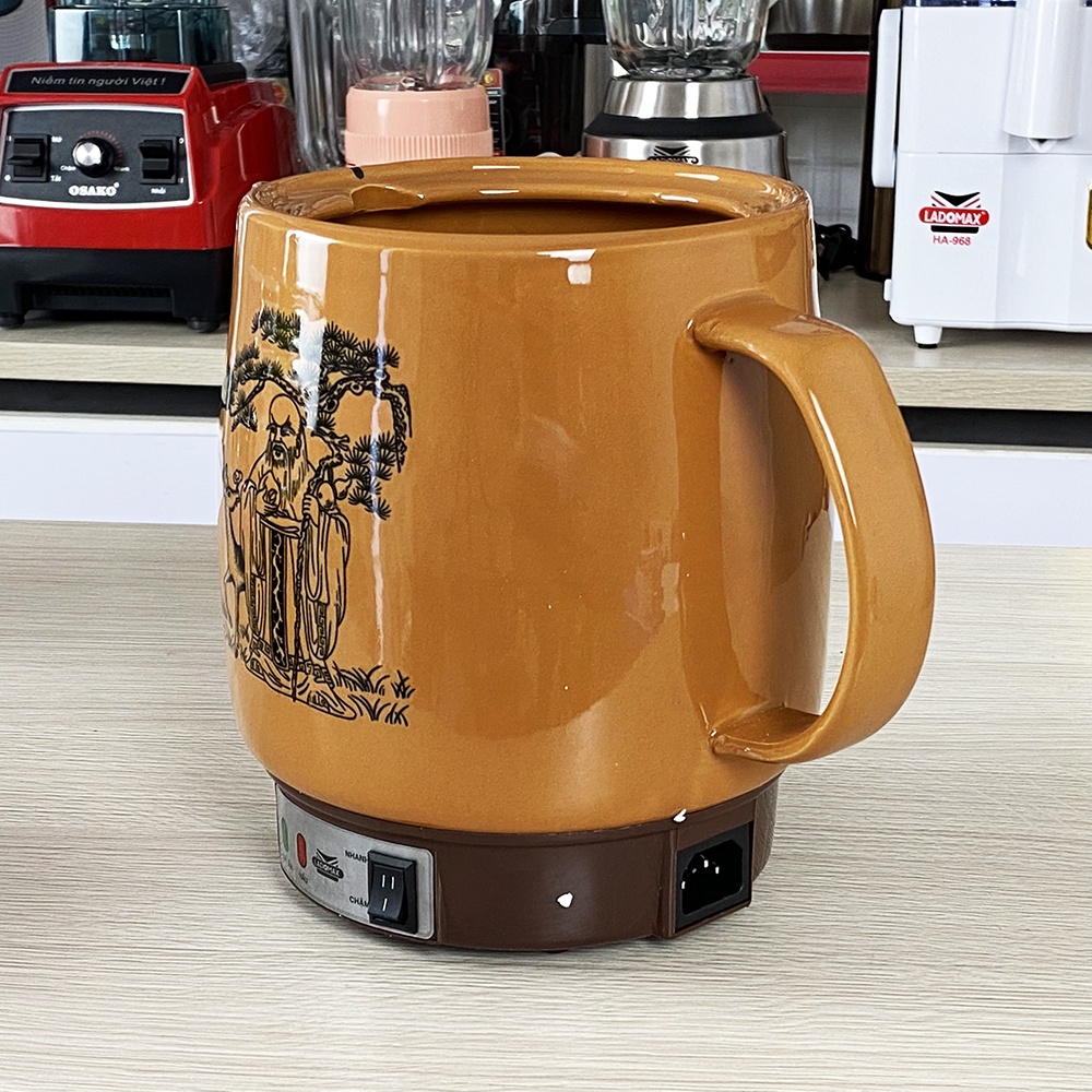 Siêu thuốc 3.3L Ladomax HA-8833 thân gốm sứ tráng men tự động ngắt khi sắc thuốc còn 1 chén