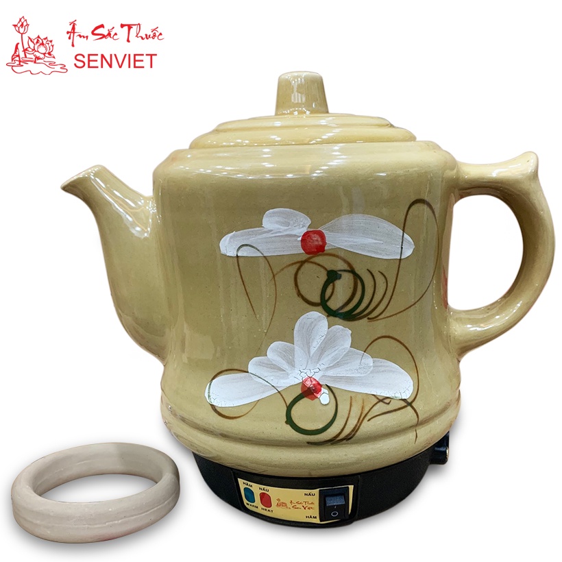 Siêu sắc thuốc điện GỐM SỨ BÁT TRÀNG SEN VIỆT 2.8 lít HK-33BX Ấm thuốc điện nấu tự động ngắt