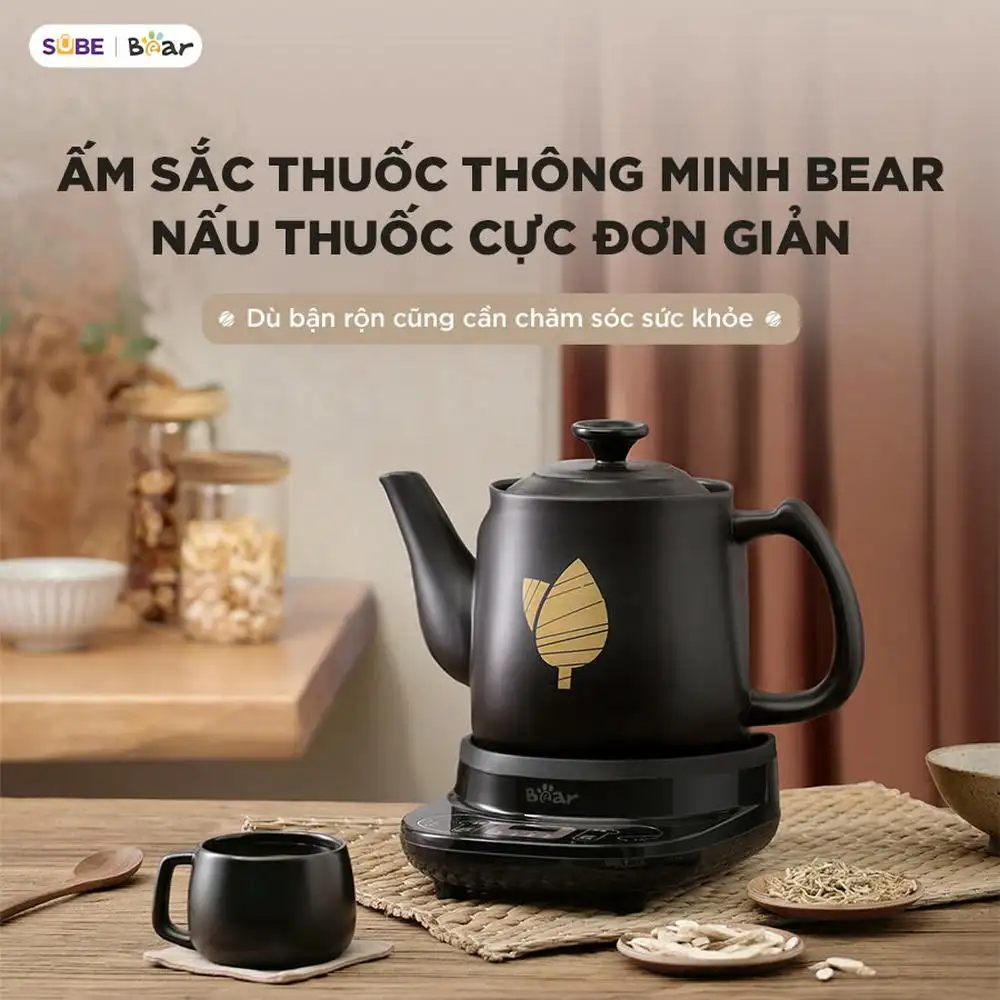 Ấm sắc thuốc Bear HTM-4H40X 4 Lít chỉ với một nút bấm bạn sẽ có ấm thuốc an toàn hiệu quả Ấm sắc thuốc Bear HTM-4H40X 4 Lít chỉ với một nút bấm bạn sẽ có ấm thuốc an toàn hiệu quả - Ảnh 2