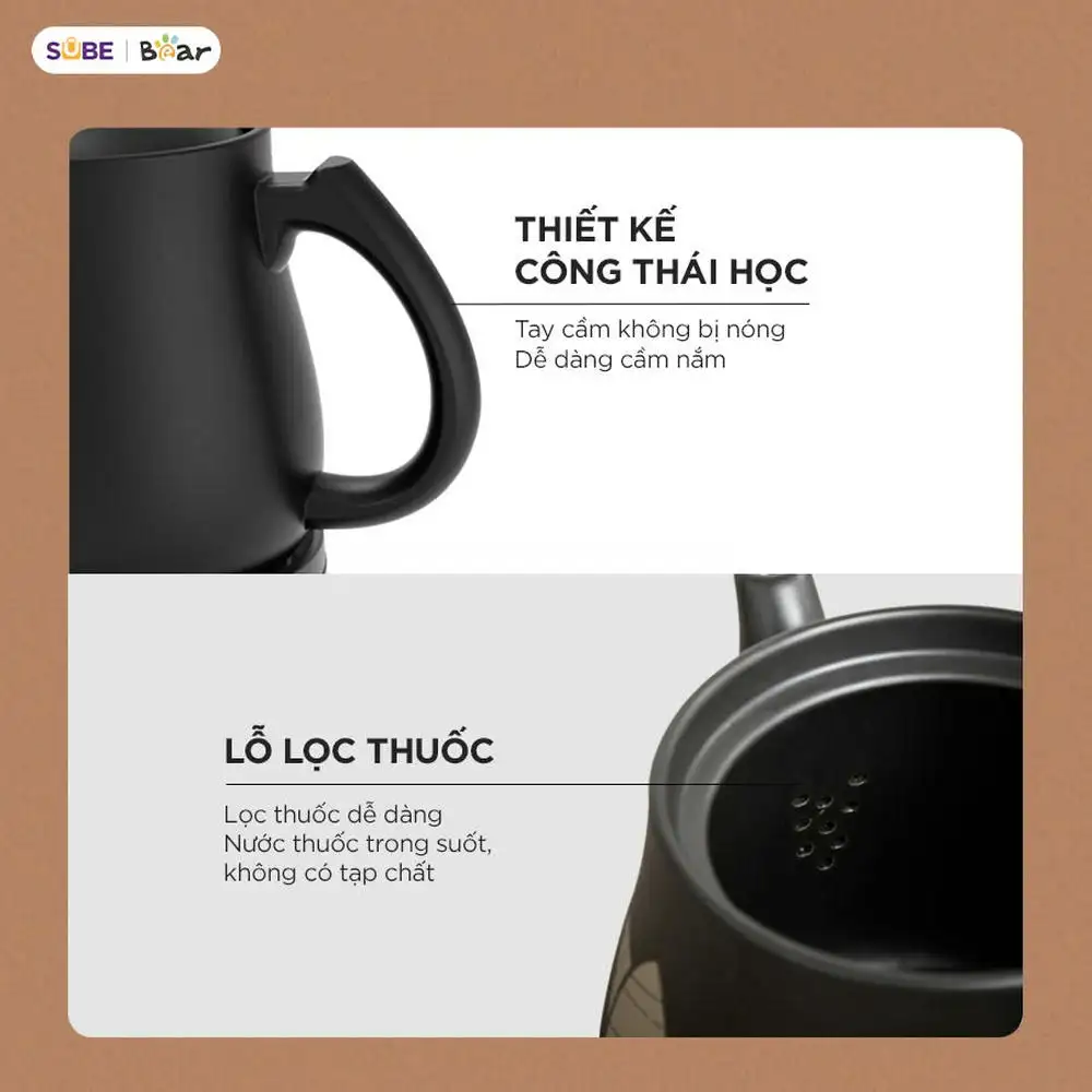 Ấm sắc thuốc Bear HTM-4H40X 4 Lít chỉ với một nút bấm bạn sẽ có ấm thuốc an toàn hiệu quả Ấm sắc thuốc Bear HTM-4H40X 4 Lít chỉ với một nút bấm bạn sẽ có ấm thuốc an toàn hiệu quả - Ảnh 11