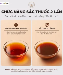 Ấm Sắc Thuốc Bear 4.0L Ấm Sắc Thuốc Bằng Điện Gốm Sứ Chịu Nhiệt Bình Đun Nước Pha Trà Ấm Sắc Thuốc Điện HTM-4H40X