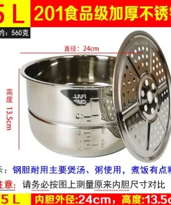 Alternative view of Ruột nồi áp suất hấp dày có khay hấp