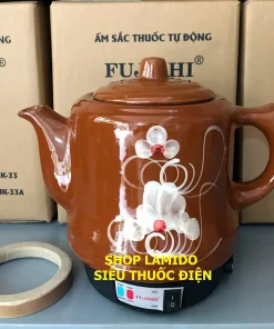 Alternative view of Siêu sắc thuốc điện GỐM SỨ BÁT TRÀNG Fujishi 2.8 lít HK-33BX BÔNG NÂU Ấm thuốc điện nấu tự động ngắt