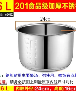 Ruột nồi áp suất 4 lít 5 lít 6 lít Inox 304 chất lượng tốt