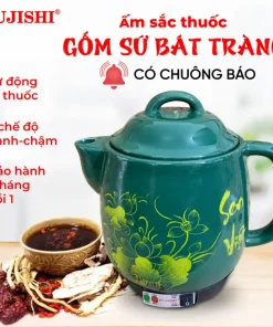 Ấm sắc thuốc điện CÓ CHUÔNG BÁO HIỆU GỐM SỨ BÁT TRÀNG Fujishi 3.2 lít HK-33B