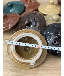 Nắp rời Siêu Sắc Thuốc điện 066 size ấm vòng ngoài 13cm - miệng 10cm MÀU VÀNG Dùng cho ấm nấu thuốc bắc