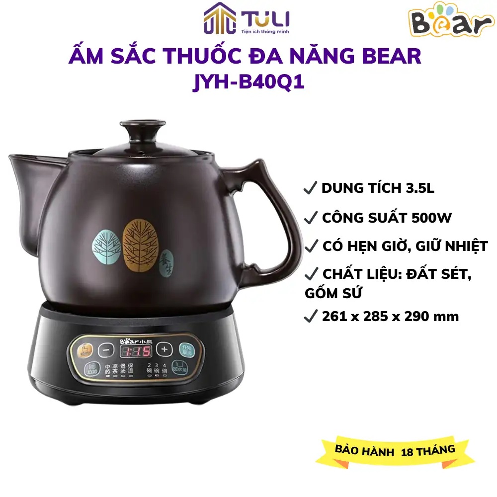 Bear B40Q1-3.5L- Đen